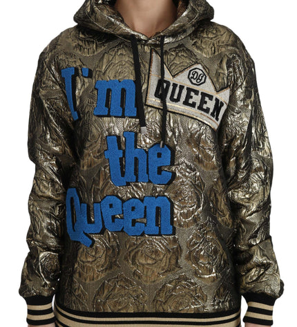 Dolce & Gabbana Im The Queen Multicolor Hoodie Sweatshirt