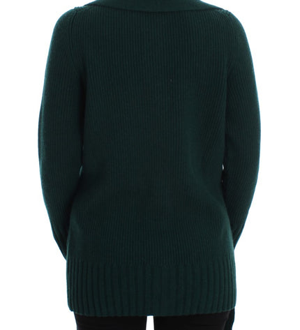 Dolce & Gabbana Elegant Green Cashmere Cardigan Sweater