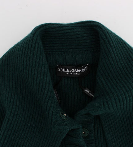 Dolce & Gabbana Elegant Green Cashmere Cardigan Sweater