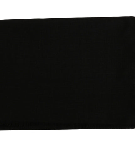 Dolce & Gabbana Elegant Black Wool Blend Scarf