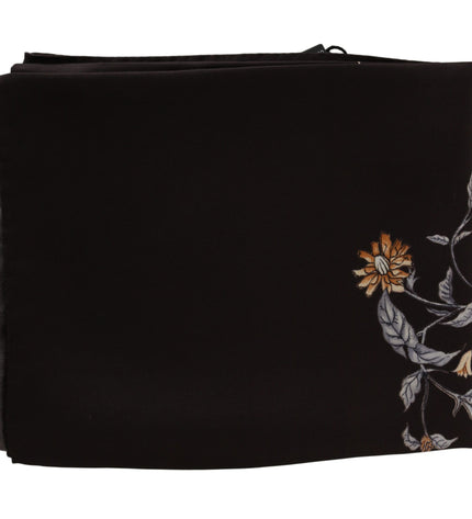 Dolce & Gabbana Elegant Silk Scarf Wrap in Luxe Brown