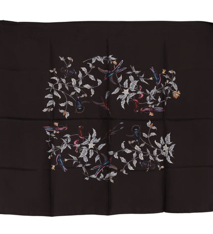 Dolce & Gabbana Elegant Silk Scarf Wrap in Luxe Brown