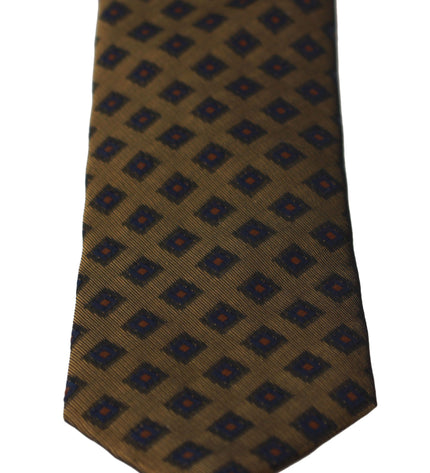 Dolce & Gabbana Elegant Brown Patterned Silk Blend Necktie