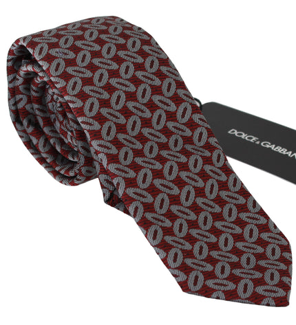 Dolce & Gabbana Elegant Red Printed Silk Neck Tie