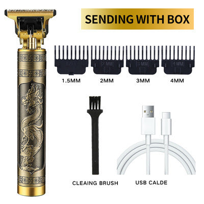 Professional rechargeable hair clipper and beard trimmer for men